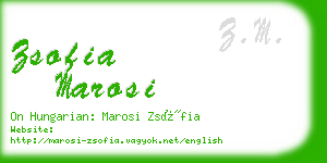 zsofia marosi business card